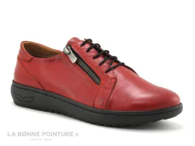 Achat chaussures Karyoka Femme Chaussure basse / Derby, vente Karyoka DETOUR rouge - Chaussure basse Femme avec zip