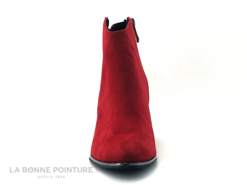 Achat chaussures Marco Tozzi Femme Boots, vente Marco Tozzi 2-25015-25 red - Bottine velours rouge - Talon large