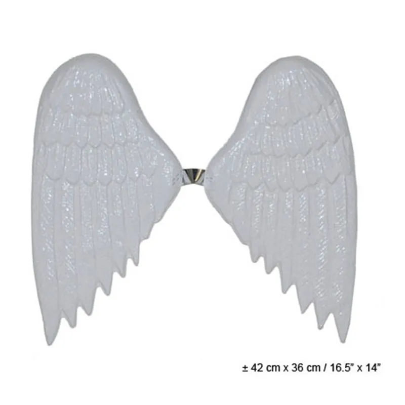 Acheter ailes d'ange en plastique blanc de 42cm pas cher