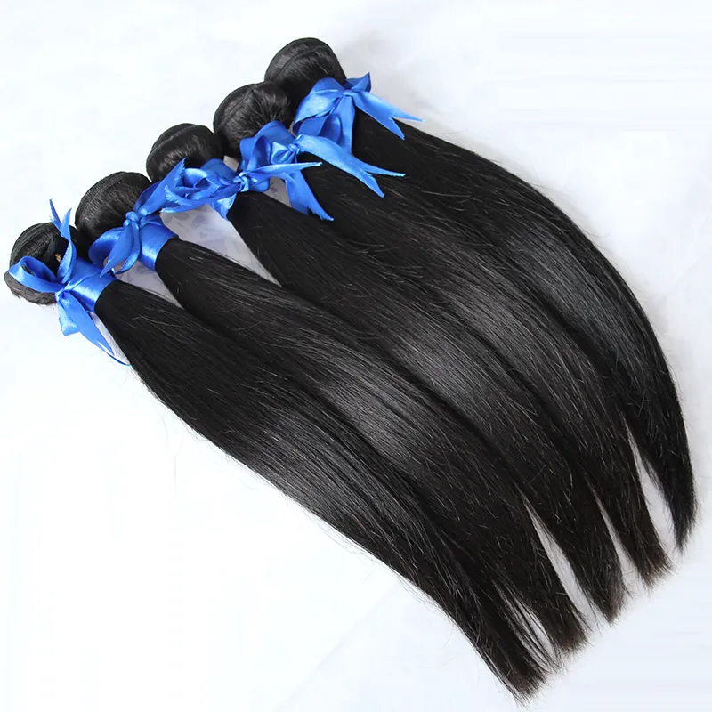 Armure Droite Vierge Cheveux Brésiliens Weave Bundles 500g 5pcs 100% Armure de Cheveux Humains Naturel Noir Couleur 1b 2024 from