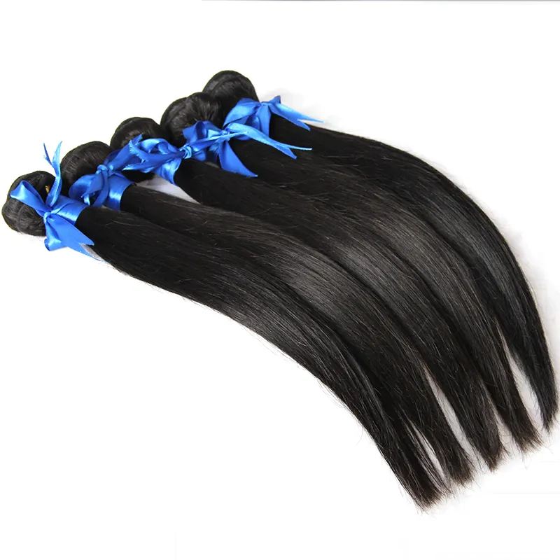 Armure Droite Vierge Cheveux Brésiliens Weave Bundles 500g 5pcs 100% Armure de Cheveux Humains Naturel Noir Couleur 1b 2024 from