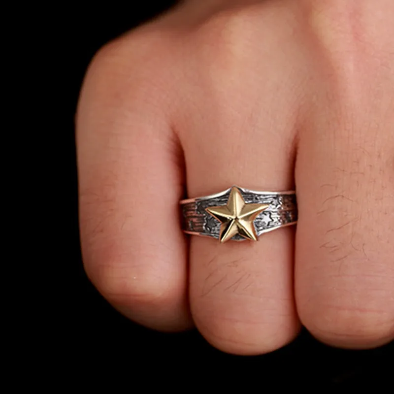 Bague Etoile - Argent Steampunk