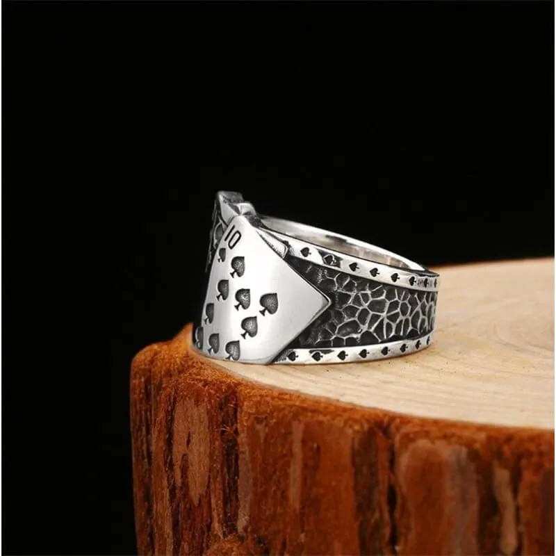 Bague Homme - Poker d' Argent