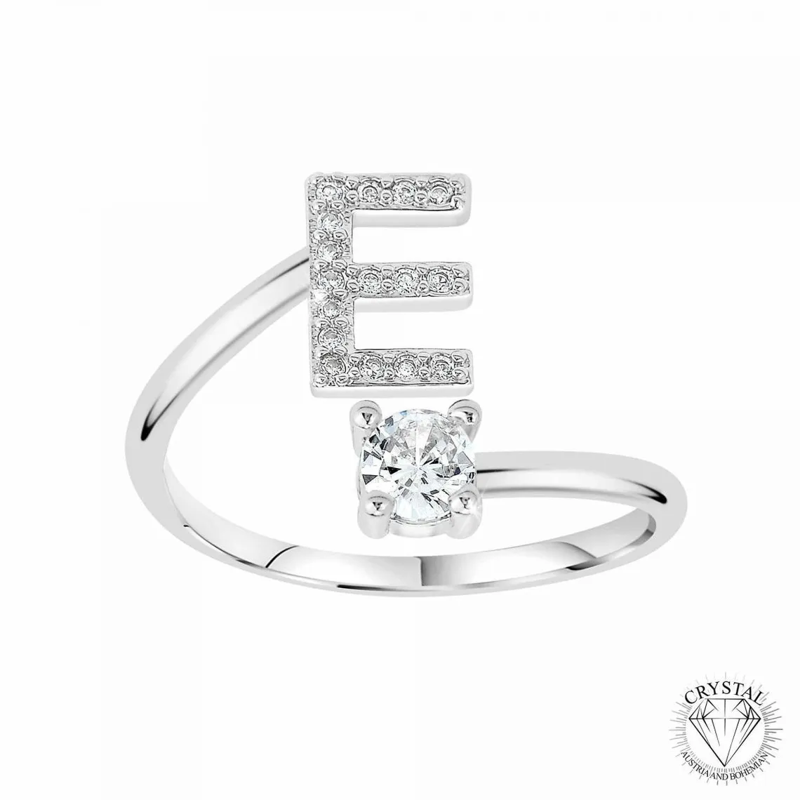 Bague initiale E Femme Athème B2804-E - Métal Argent | 3 Suisses