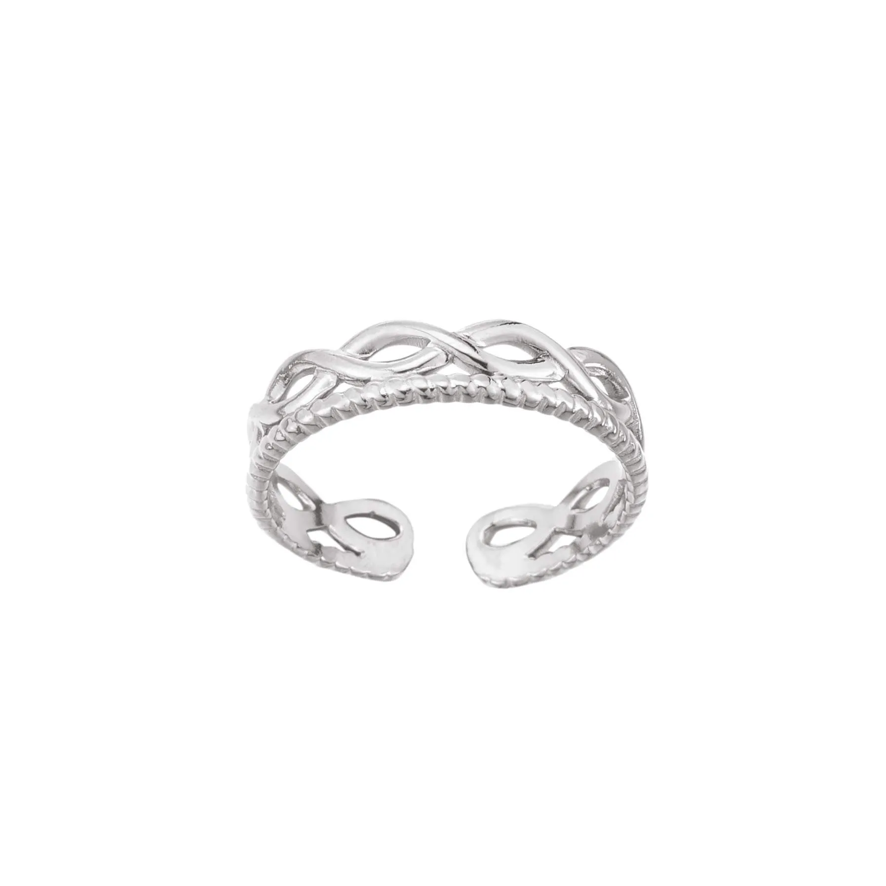 Bague multi infinis acier