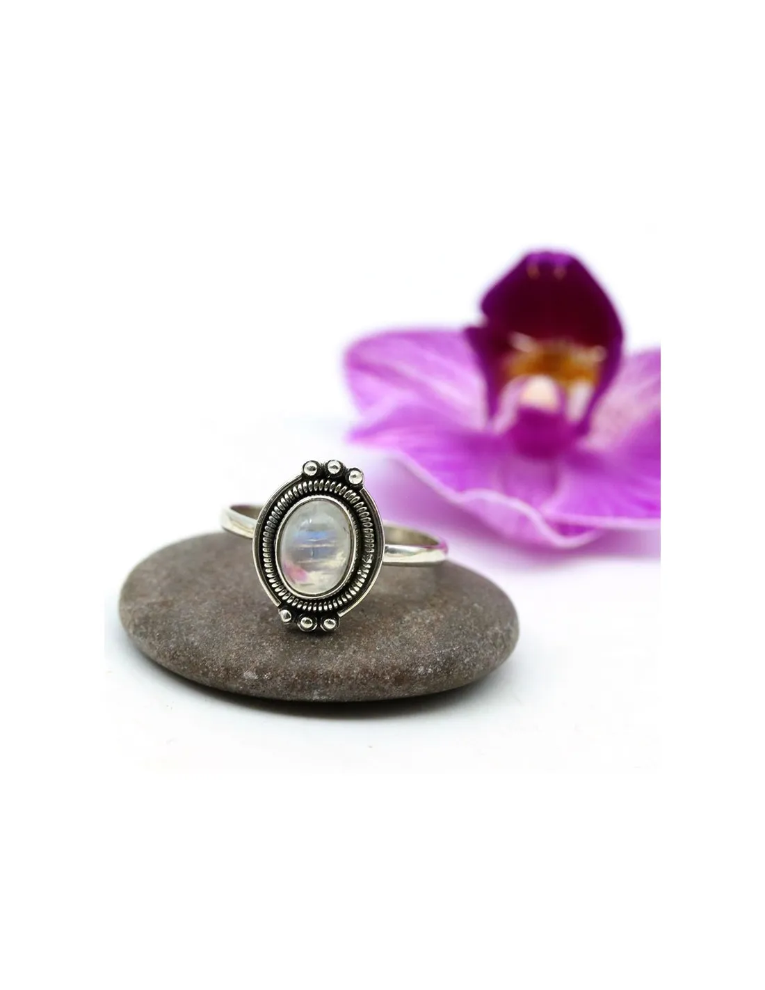 Bague pierre de lune en argent