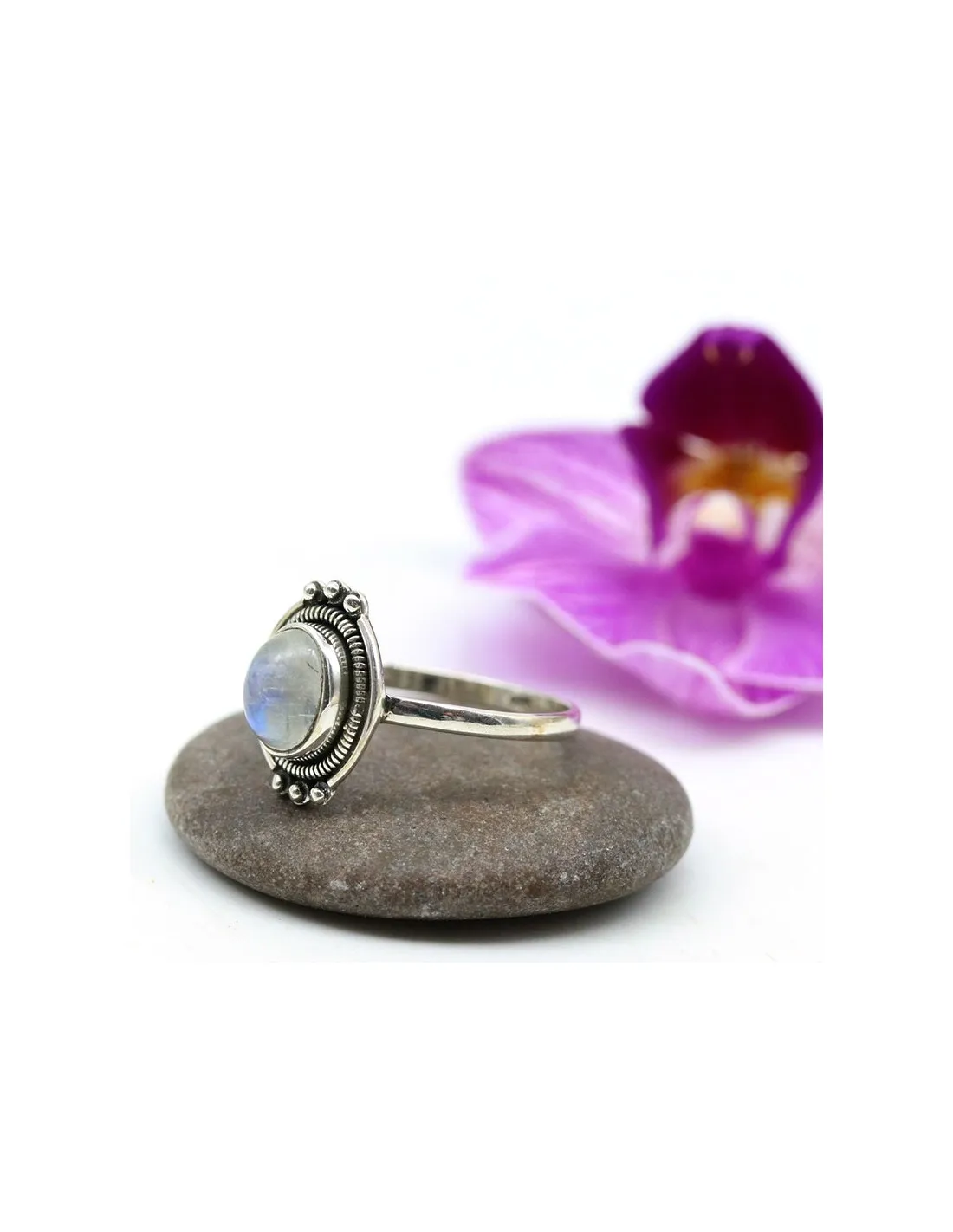 Bague pierre de lune en argent