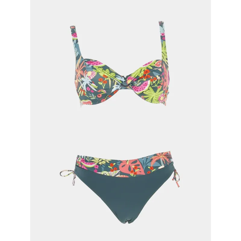 Bas de maillot de bain bikini côtelé bobby bleu femme - Only | wimod