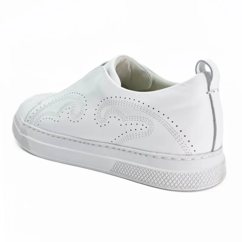 Basket PANIC tendance en cuir blanc - Free Lance