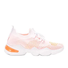 Baskets de sport Daniela en blanc et orange blanche