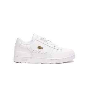 BASKETS LACOSTE T-CLIP FEMME EN CUIR BLANCHES