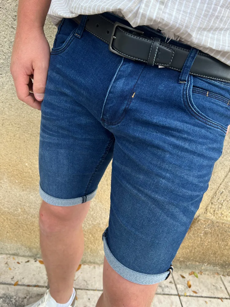 Bermudas jeans brut COME - Prêt à porter homme Cléstyle XXS à 6XL L Couleur BLEU