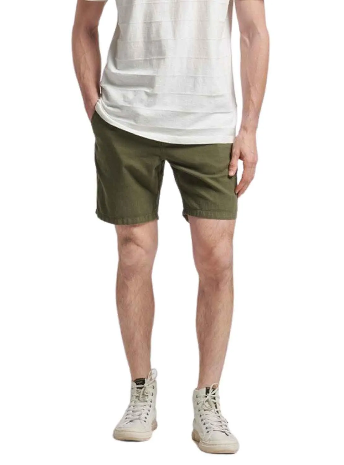 Bermudas Superdry Overdyed Vert pour Homme