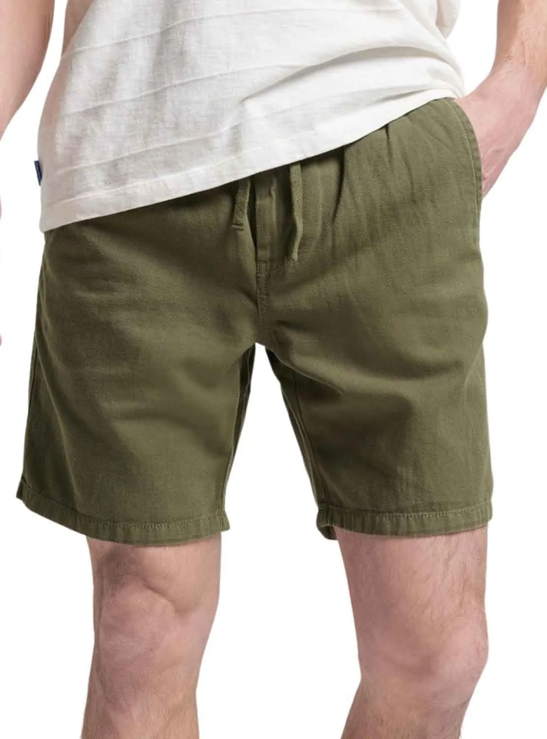 Bermudas Superdry Overdyed Vert pour Homme