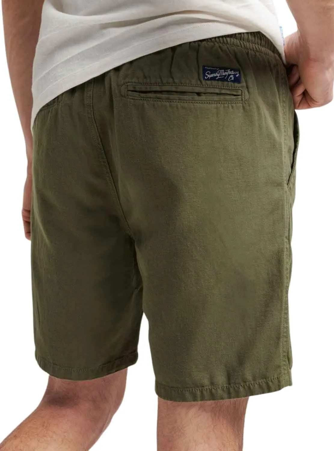 Bermudas Superdry Overdyed Vert pour Homme