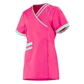 Blouse Médicale Rose et Blanche - CLEMIX BY LAFONT