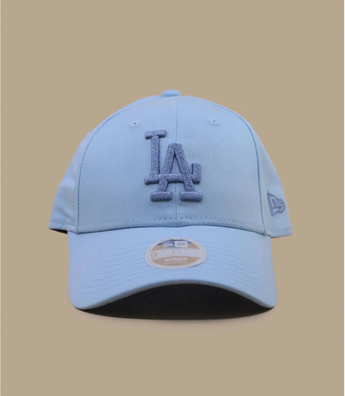 Casquette baseball femme LA bleue - Casquette Wmn Mettalic Logo 9Forty LA glacier blue New Era : Headict