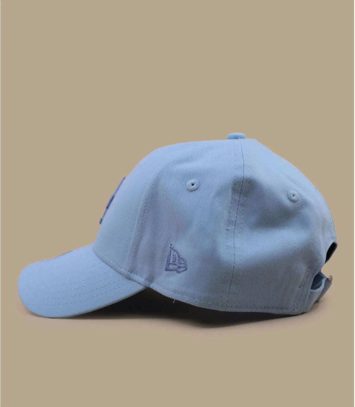 Casquette baseball femme LA bleue - Casquette Wmn Mettalic Logo 9Forty LA glacier blue New Era : Headict