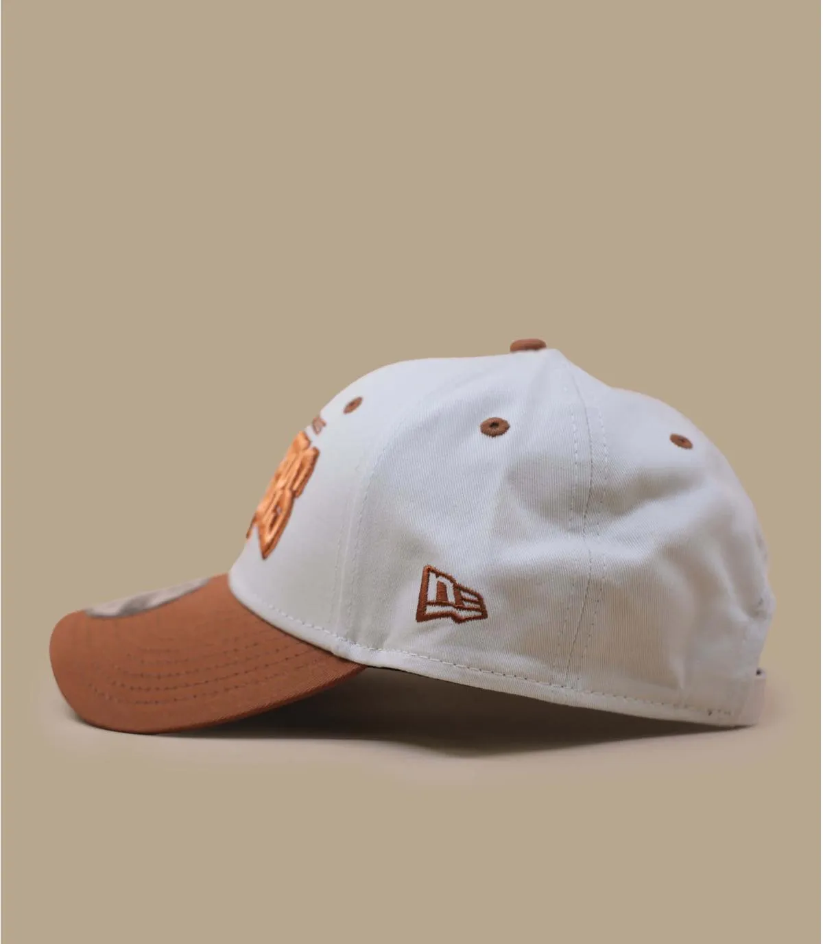 Casquette baseball  LA  beige orange - Casquette White Crown 9Forty LA New Era : Headict