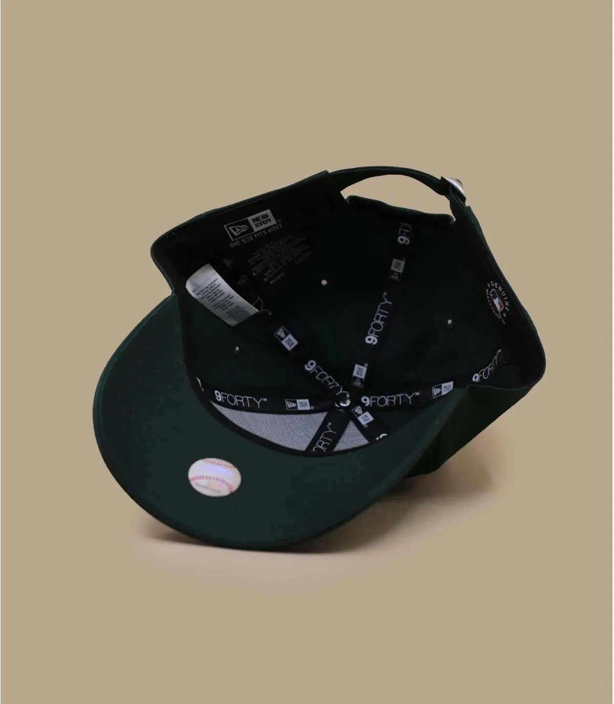 Casquette baseball NY vert blanc - Casquette League Ess 9Forty NY dark green New Era : Headict