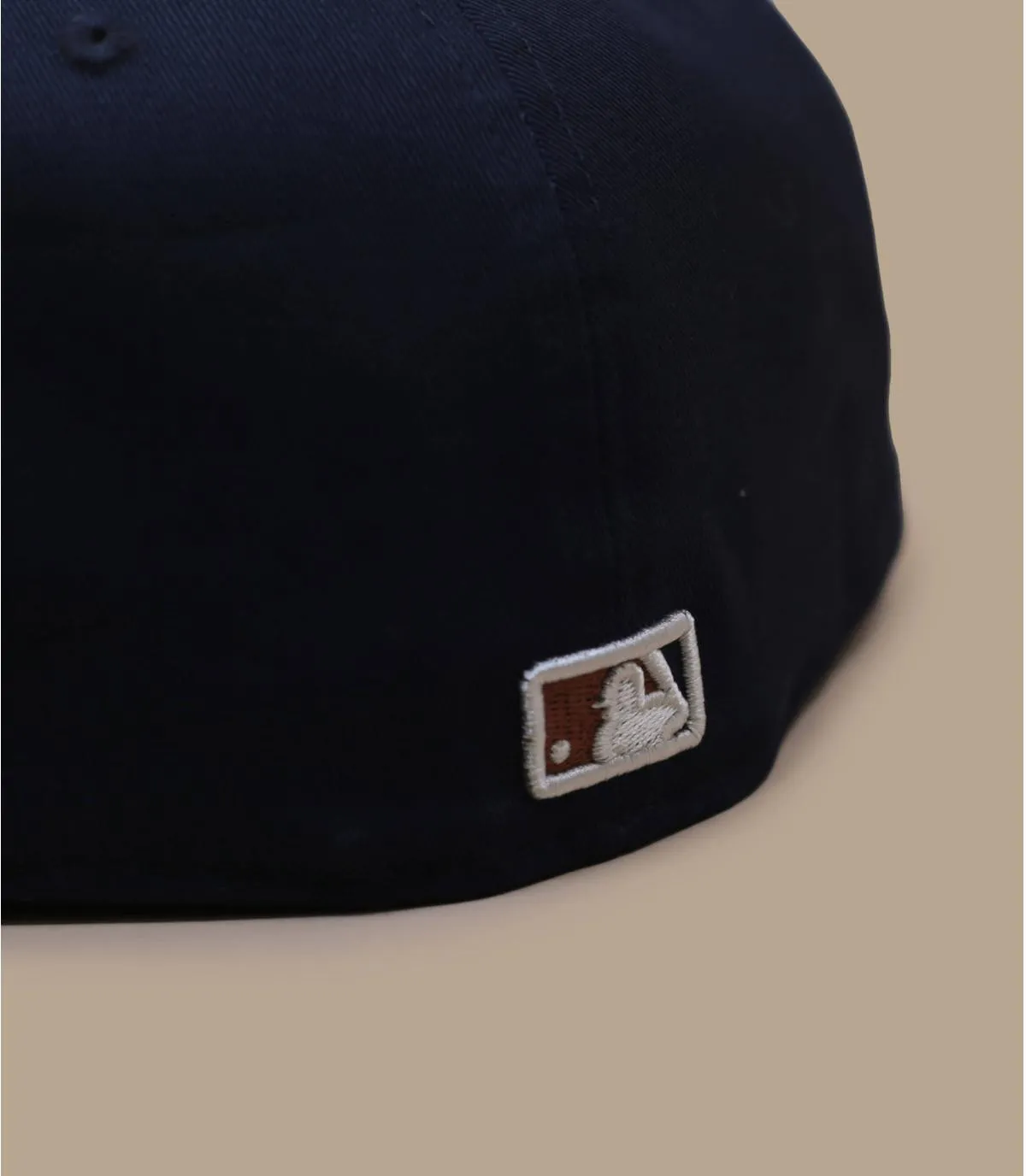 Casquette fitted NY Bleu marine marron - Casquette Boucle 59Fifty NY navy brown New Era : Headict