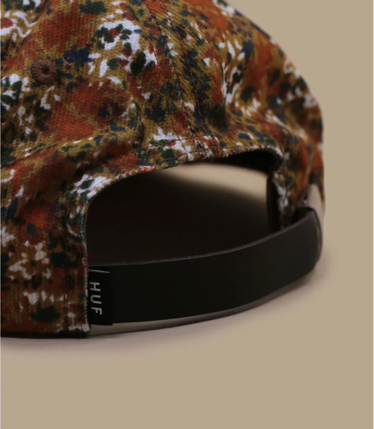 Casquette six panel fleurs - Casquette Floral 6 Panel bark Huf : Headict