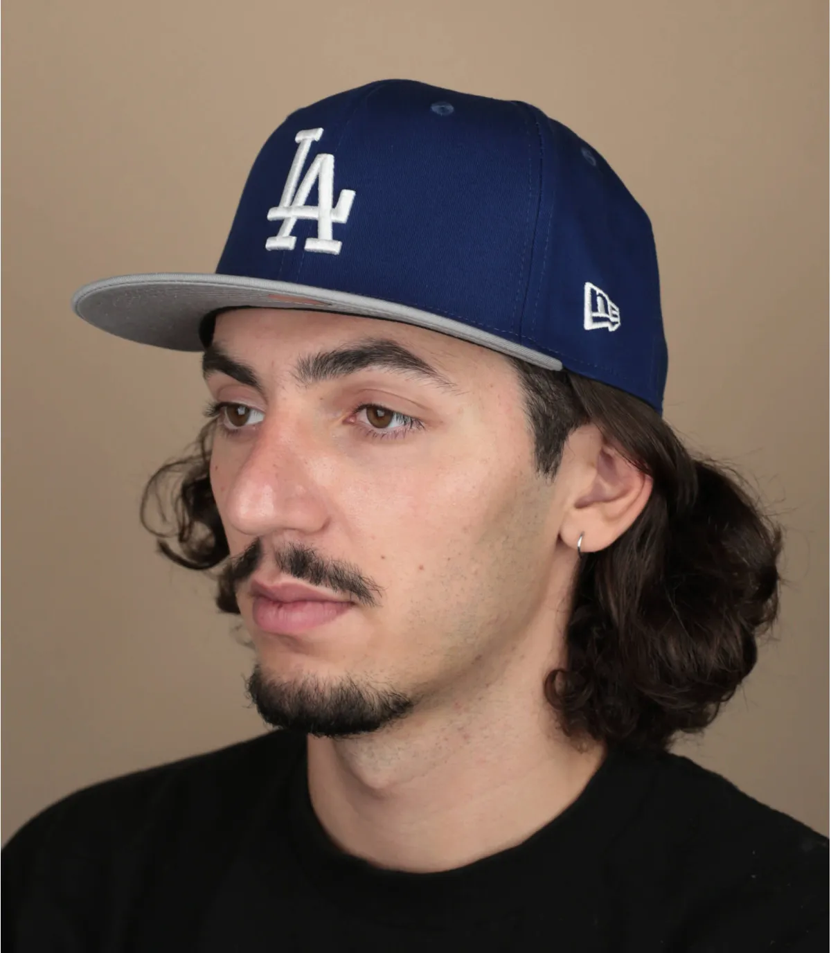 Casquette snapback LA bleue et grise - Casquette Contrast Side Patch 9Fifty LA Dodgers New Era : Headict