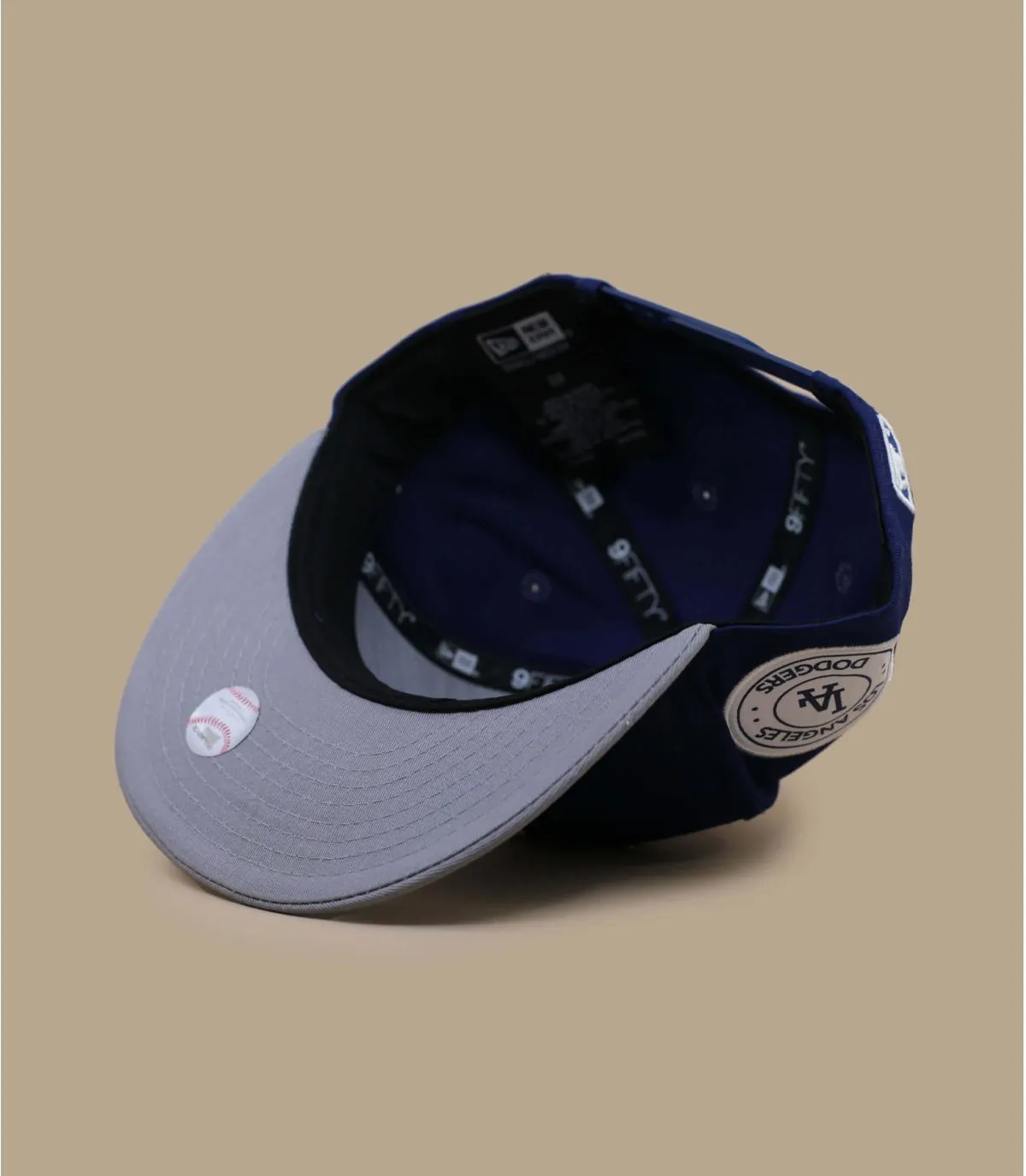 Casquette snapback LA bleue et grise - Casquette Contrast Side Patch 9Fifty LA Dodgers New Era : Headict