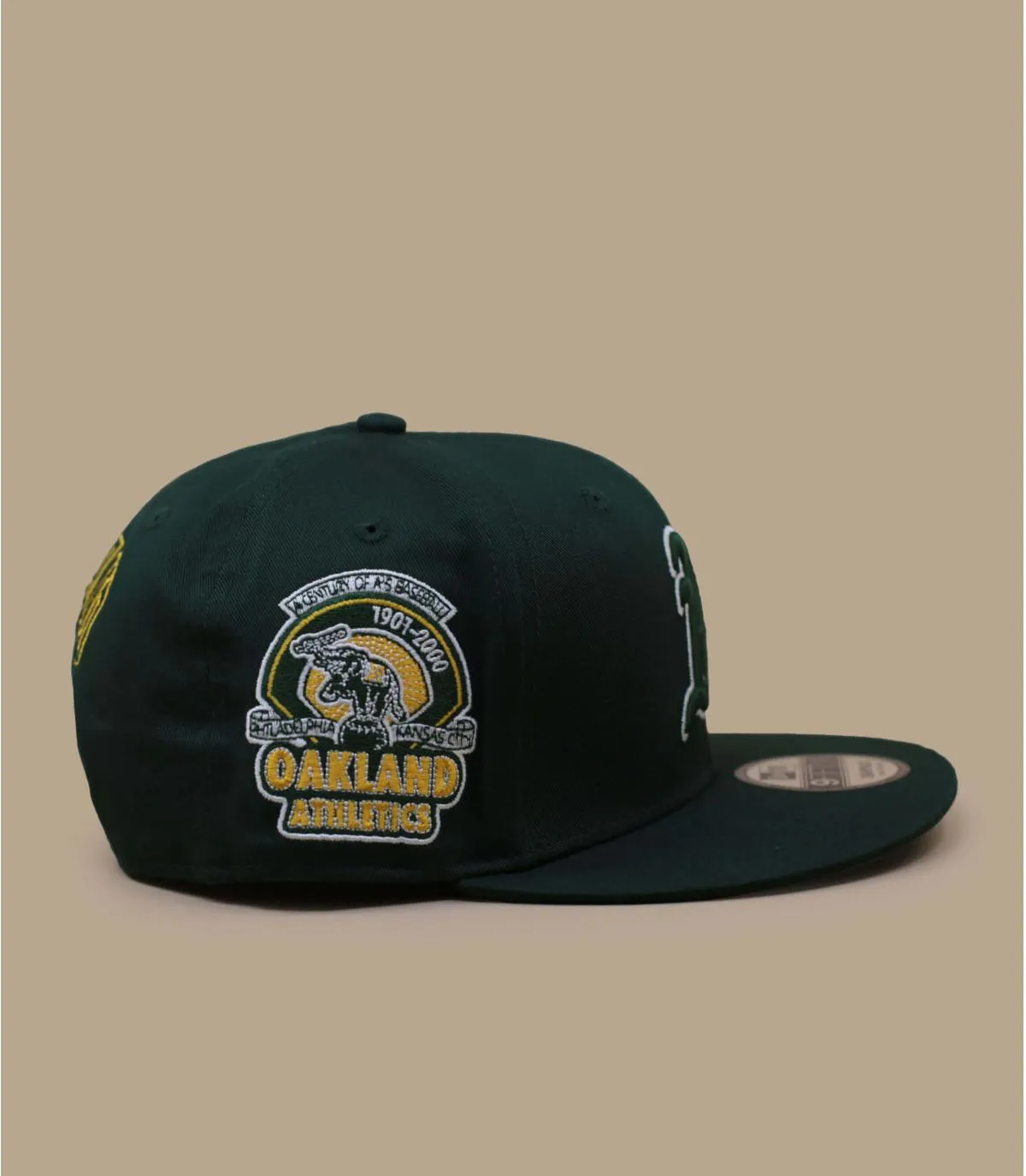 Casquette snapback Oakland athletic patch vert - Casquette Side Patch Script 9Fifty Athletics New Era : Headict