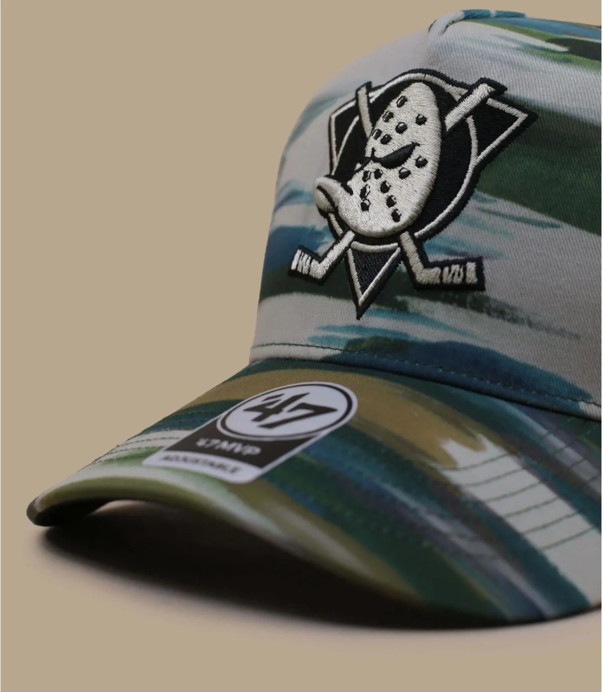 Casquette trucker Anaheim ducks camouflage - Casquette Trucker MVP Fisherman Camo Ducks 47 Brand : Headict