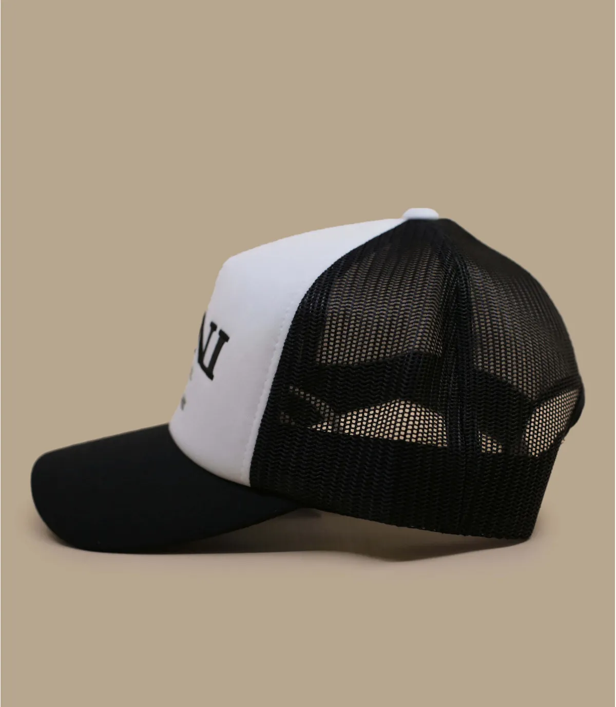 Casquette trucker noire et blanche karl kani - Casquette Retro Trucker black Karl Kani : Headict