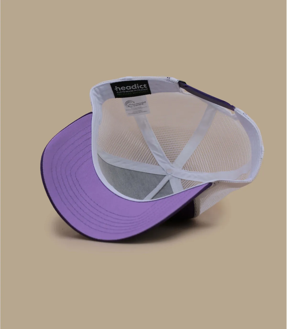 casquette trucker violette - Trucker Blank purple white : Headict