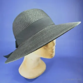 chapeau noir en paille pour femme - Achat capeline noire femmes