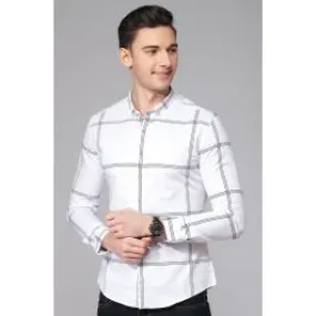 Chemise à grand carreaux pour homme 100% coton cintrée