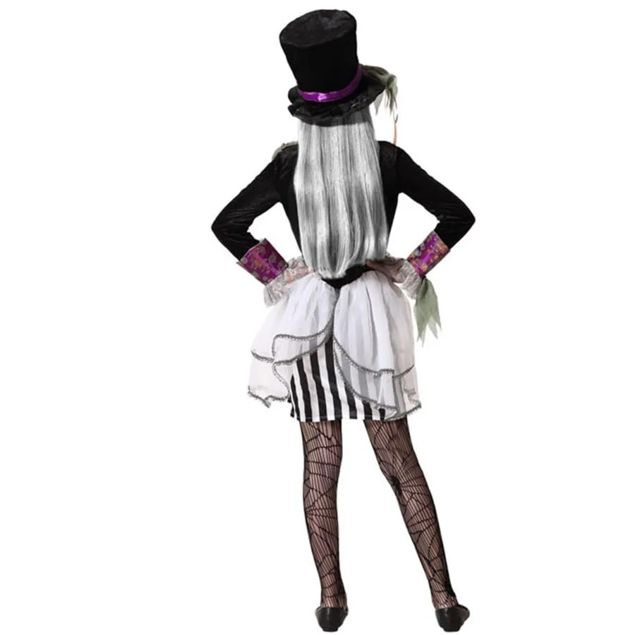 Costume de chapelier fou type halloween pour fille