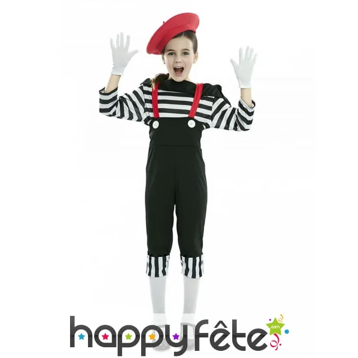 Costume de mime pour fille