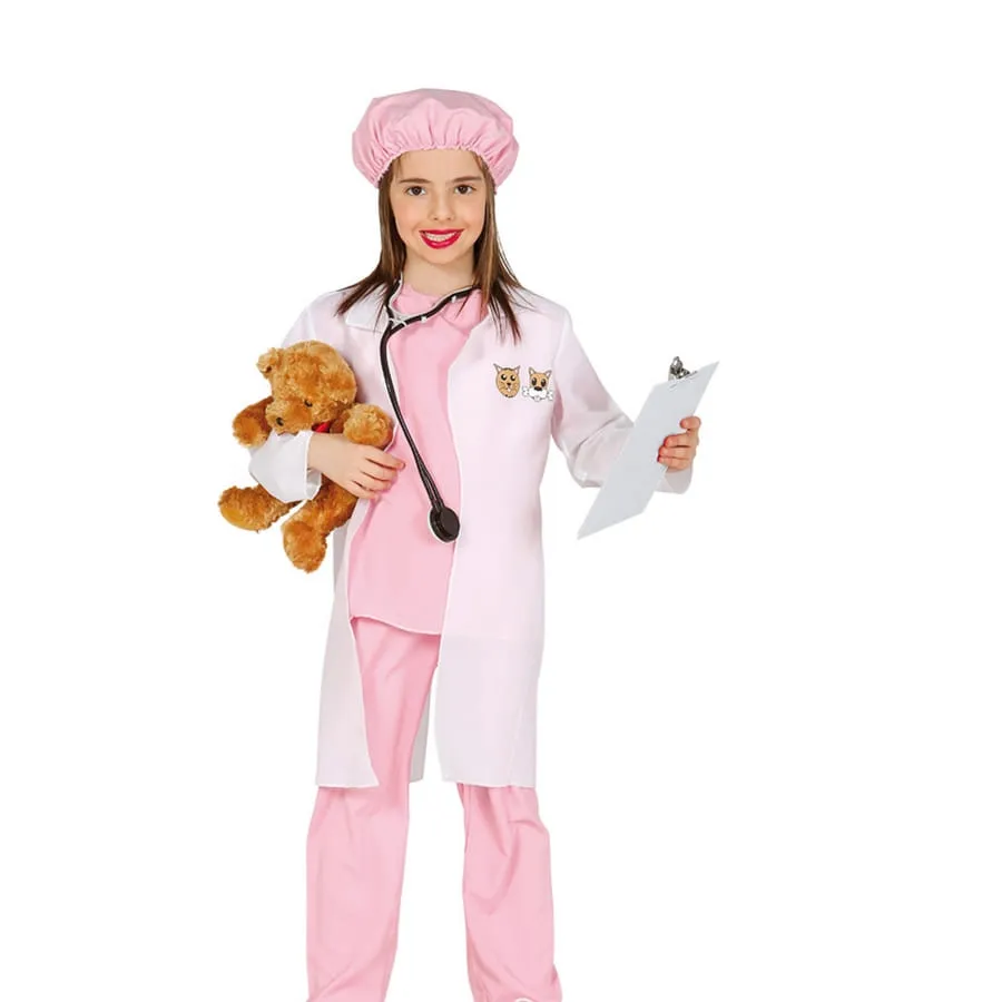 Costume de vétérinaire rose pour fille