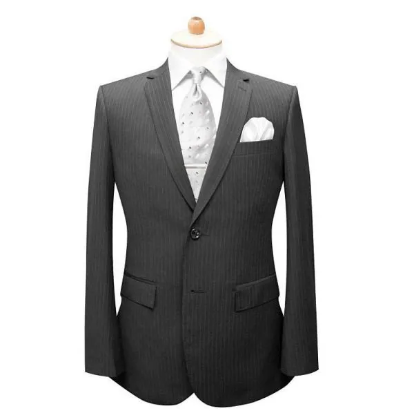 Costume sur mesure pour homme rayures fines - blend laine 50%