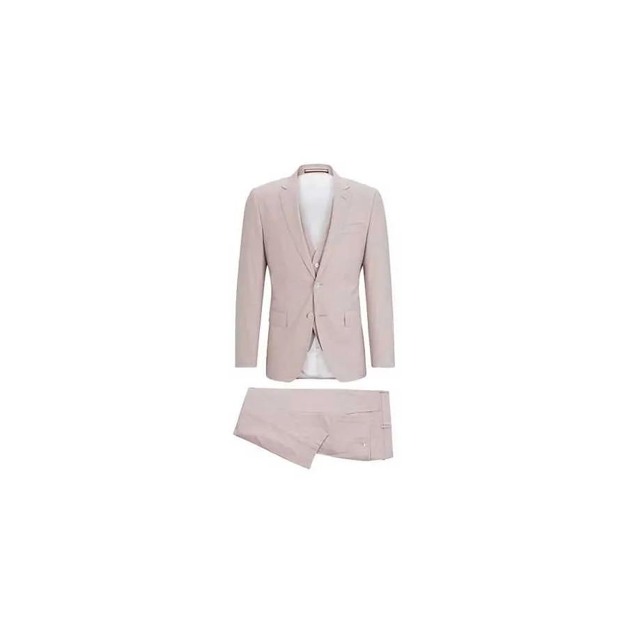 Costume Trois Pièces Slim Fit Rose Clair Boss Homme | Toulouse