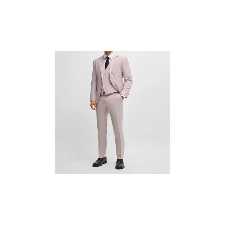 Costume Trois Pièces Slim Fit Rose Clair Boss Homme | Toulouse