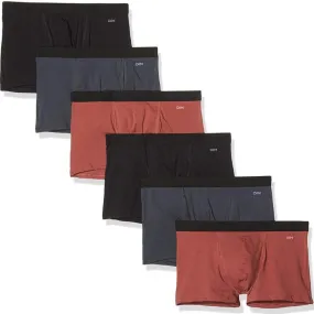 DIM Lot de 6 Boxers Homme Coton ECODIM6 Noir Gris Rouge