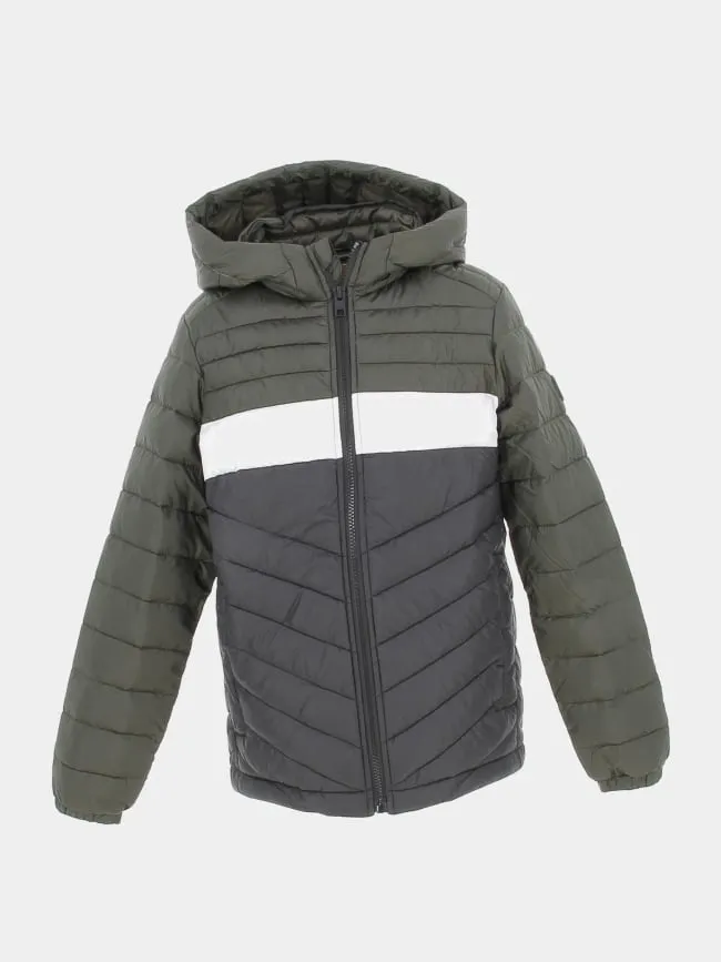 Doudoune hero puffer noir kaki garçon - Jack & Jones | wimod