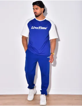 Ensemble t-shirt et pantalon " Life time" / 53199 - JEANS INDUSTRY