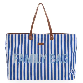 Family Bag - Rayures Bleu Electrique Bleu Clair