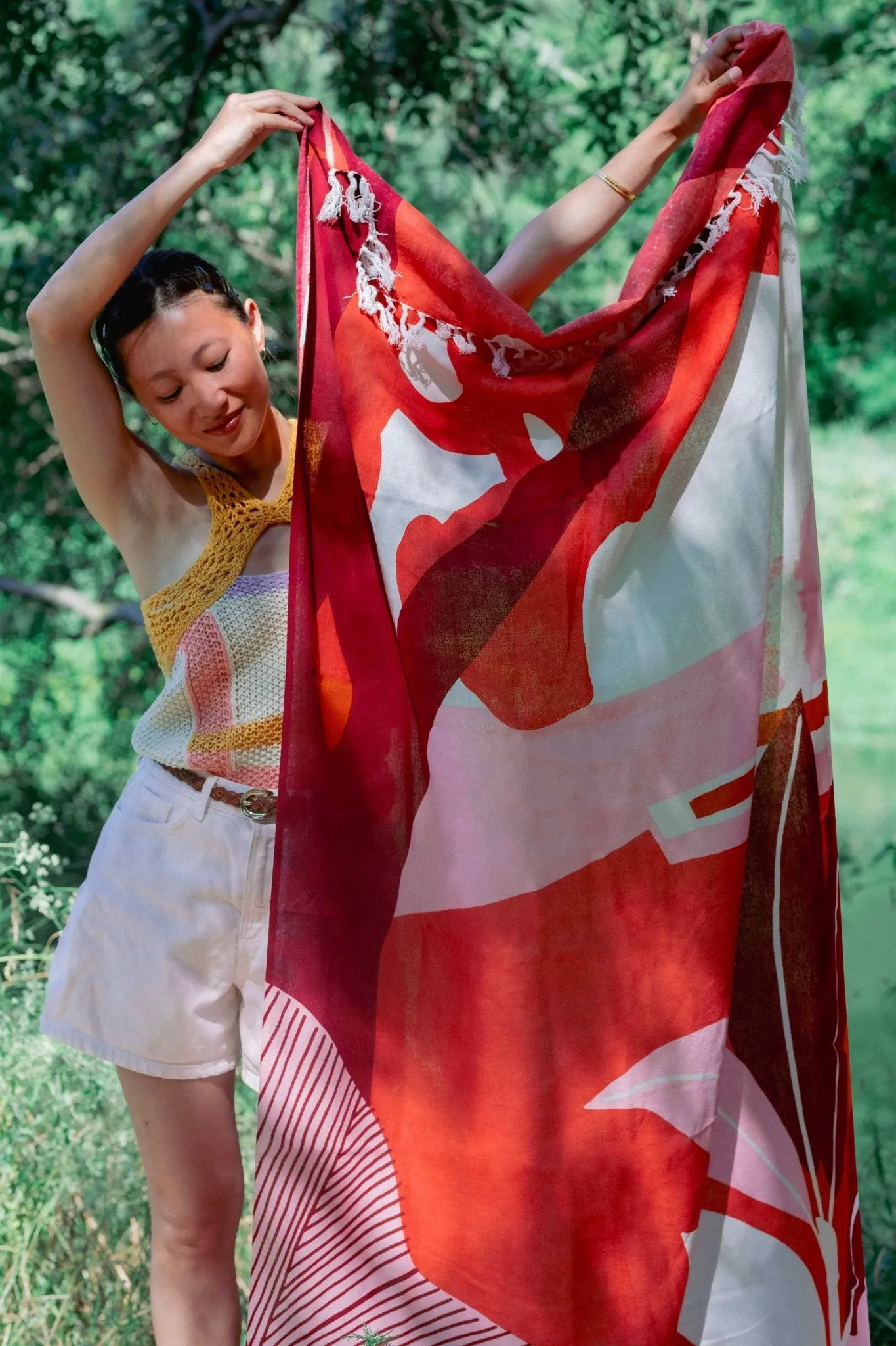 Fouta de plage rouge - Garden