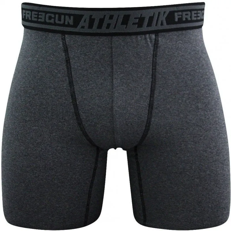 FREEGUN Boxer Long Homme Microfibre ATH Anthracite Noir AKTIV