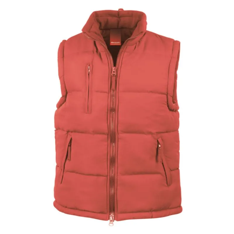 Gilet sans manche doudoune très chaud doublé polaire polyester unisexe Result