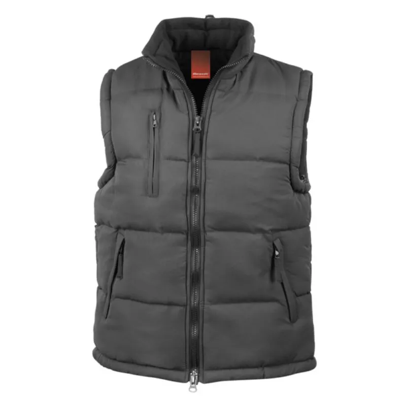 Gilet sans manche doudoune très chaud doublé polaire polyester unisexe Result