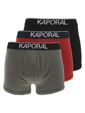 KAPORAL - Boxers coton, lot de 3 - Multicolore