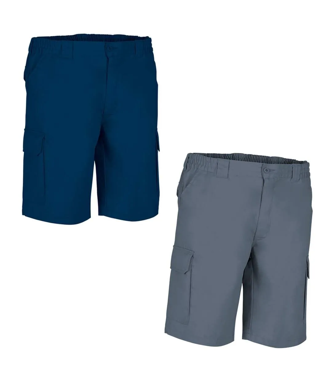 Lot 2 Bermudas pour homme - LAKE - bleu marine et gris